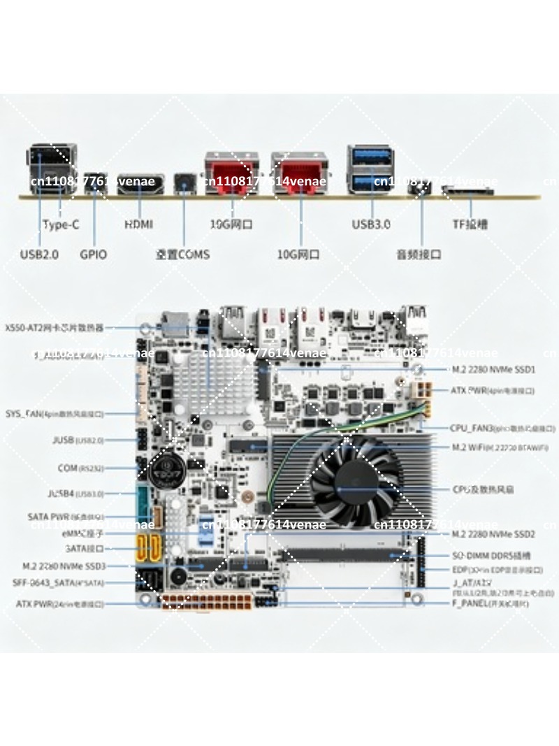 NAS Motherboard 8-Bay with N10 - Nas Motherboard 8 Sata Mini Itx recension och pris