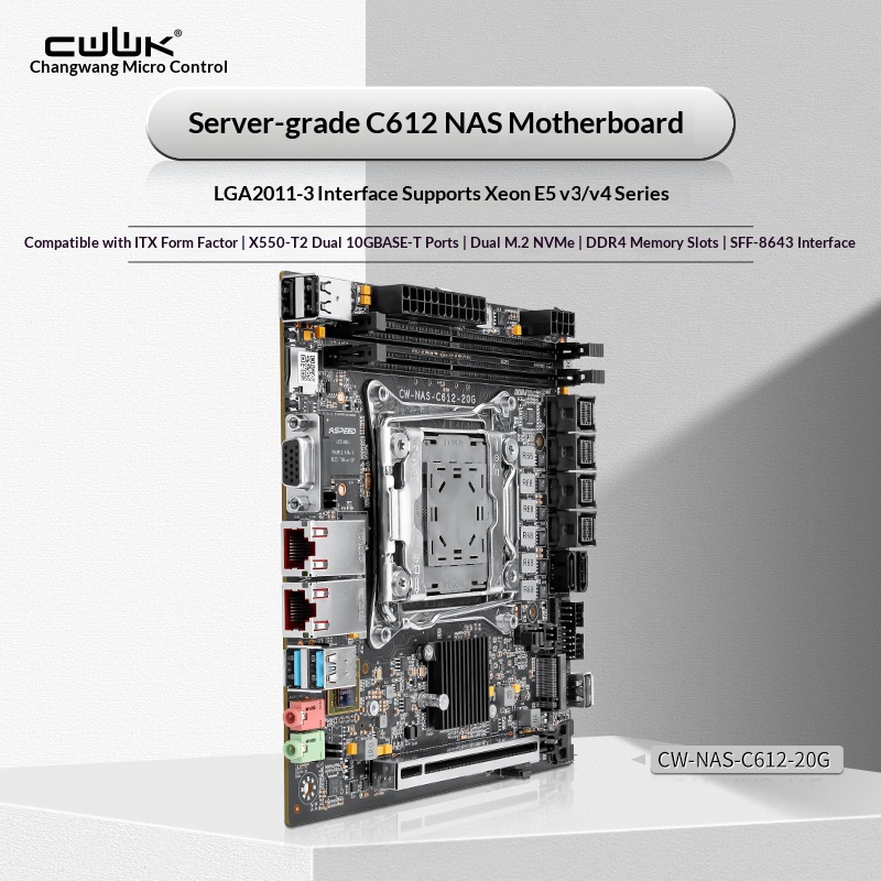 C612 LGA 2011-3 Xeon X99 Mothe - Nas Motherboard 8 Sata Mini Itx recension och pris