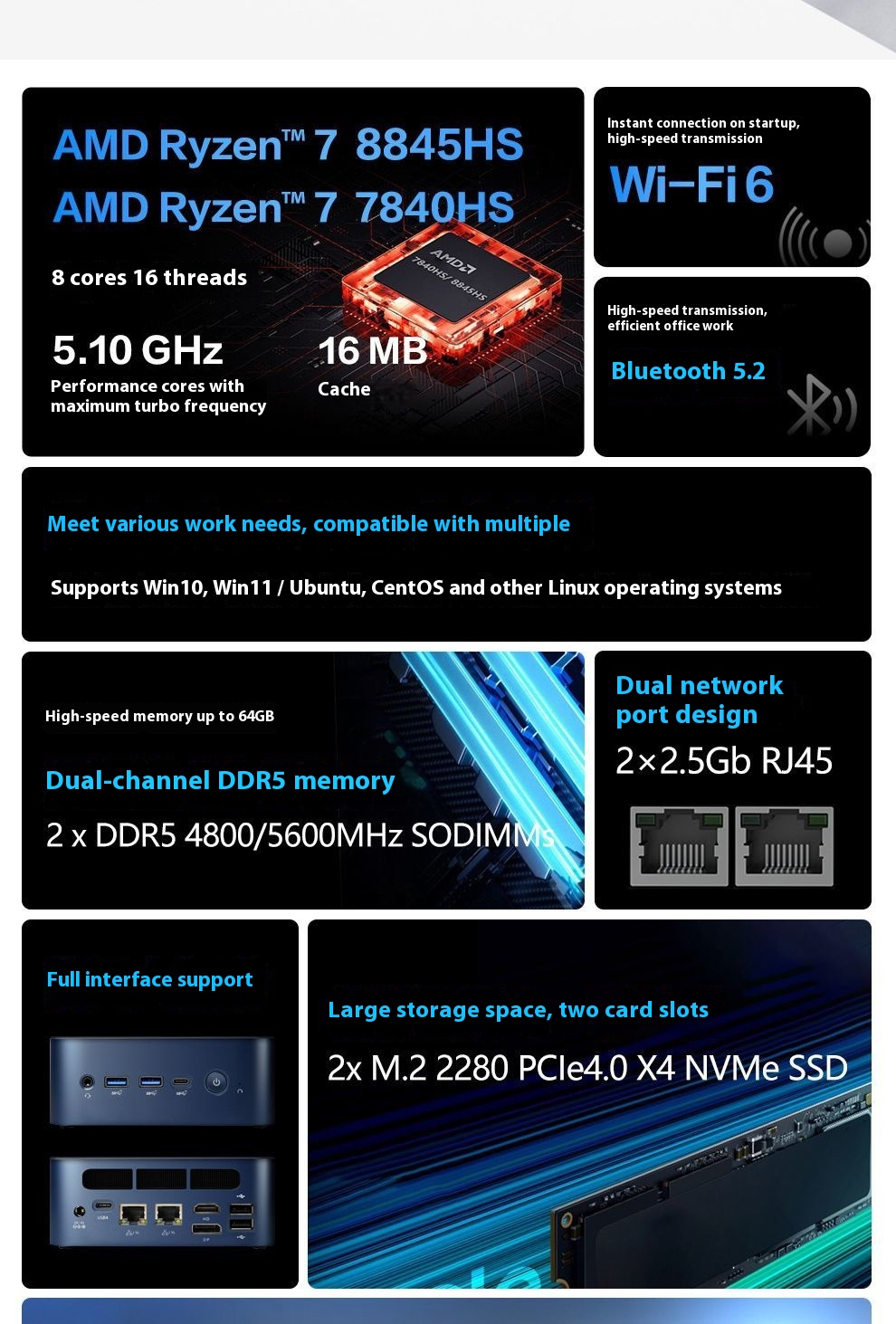 SZBOX S78/S88 Ryzen 7 7840HS/8 - Amd Ryzen 7 7840Hs Mini Pc recension och pris